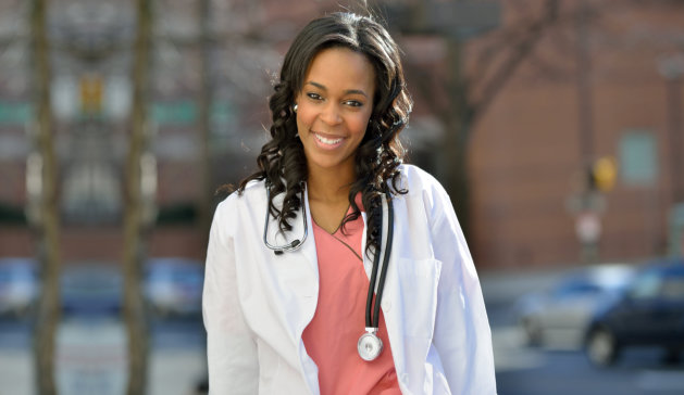 female nurse with stethoscope